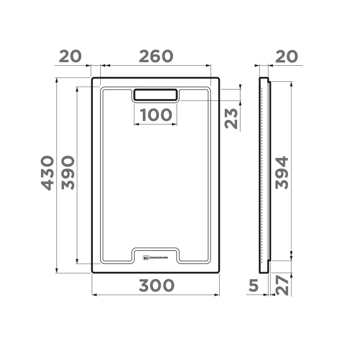 Разделочная доска Omoikiri CB-01-WOOD — wood