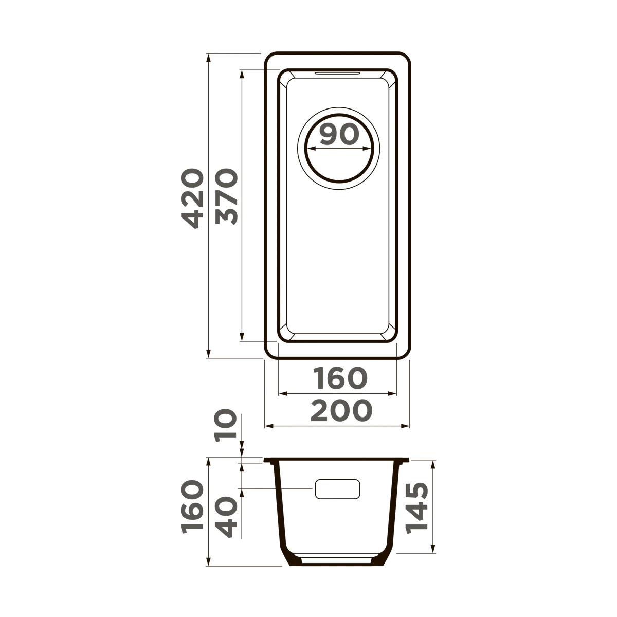 Мойка для кухни Omoikiri Kata 20-U — sa