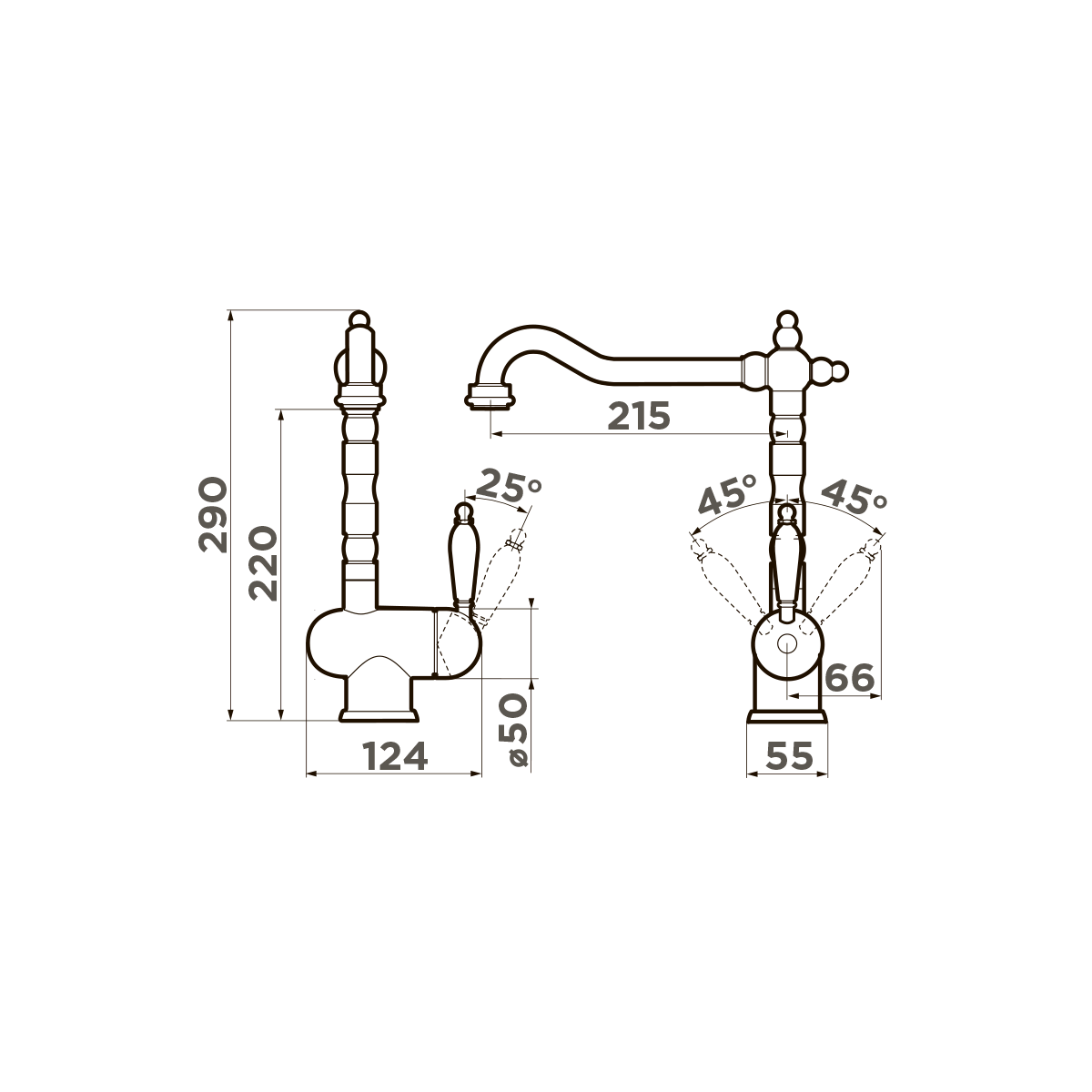 Смеситель для кухни Omoikiri Kyoto — g