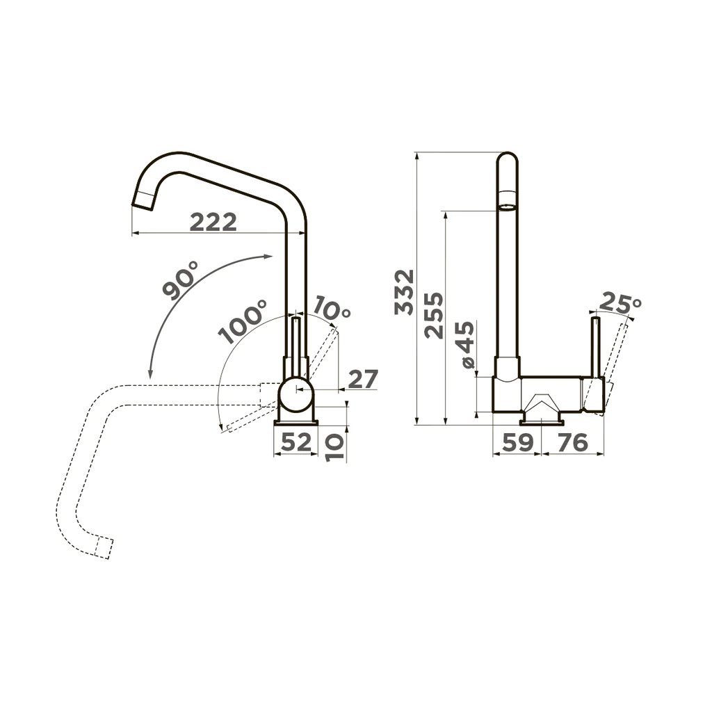 Смеситель для кухни Omoikiri Mori — c