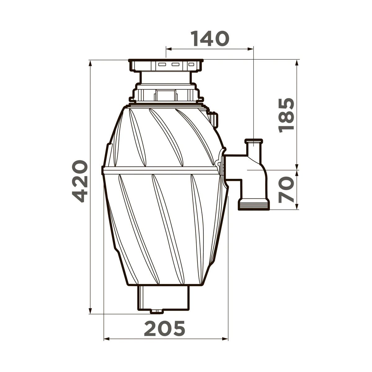 Измельчитель Omoikiri Nagare 1000 — orange