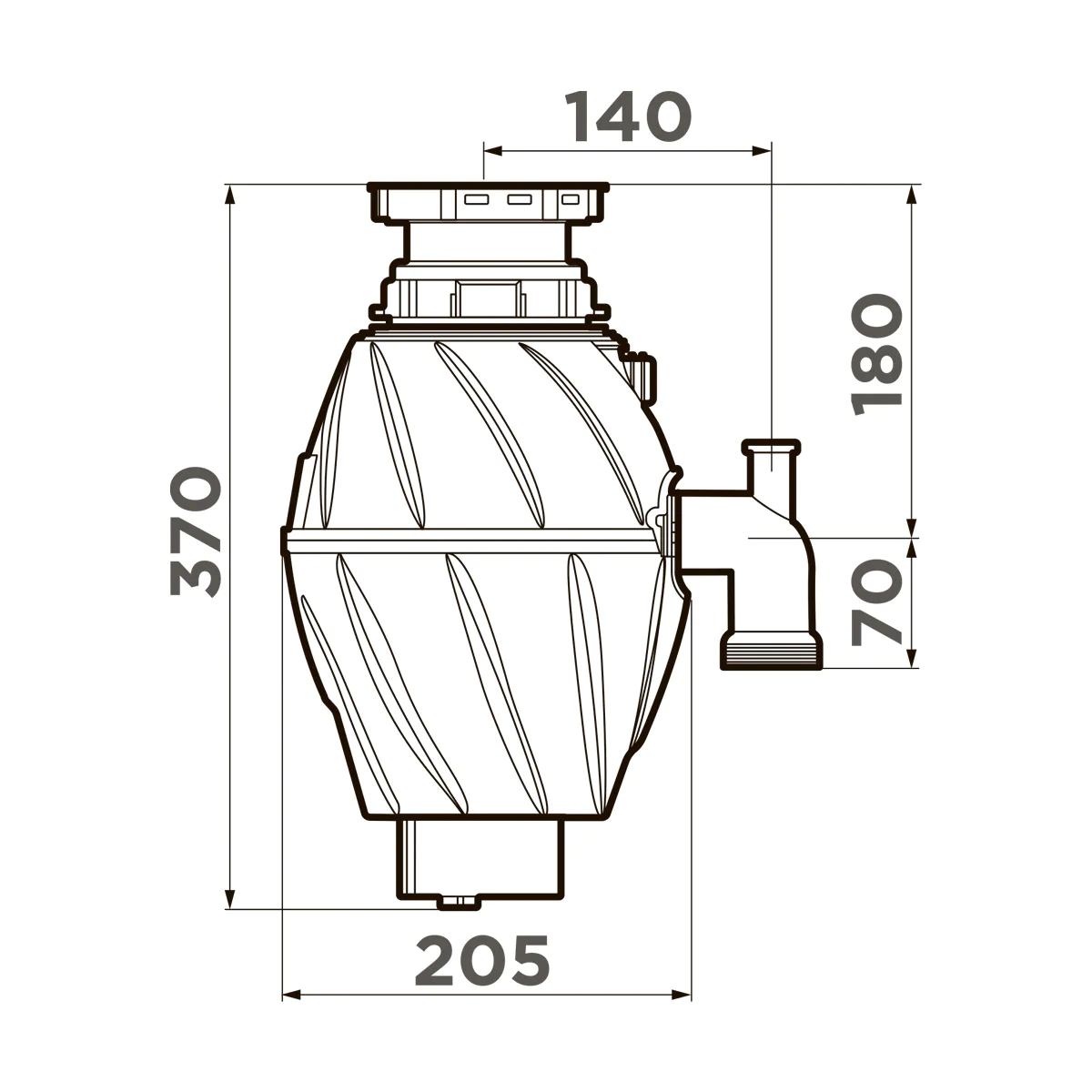 Измельчитель Omoikiri Nagare 500 — orange
