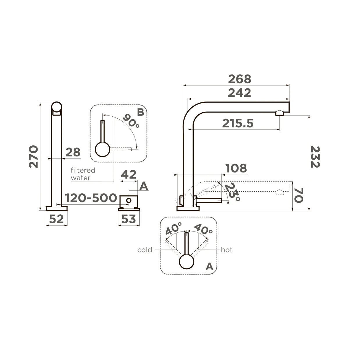Смеситель для кухни Omoikiri Nara 2 Plus — gb