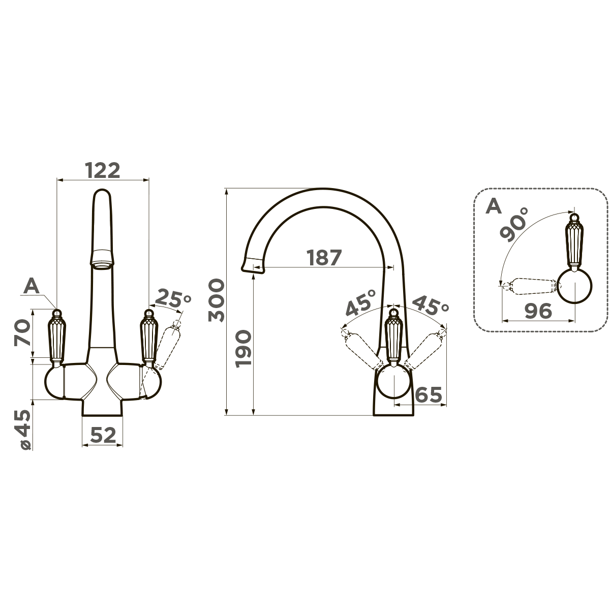 Смеситель для кухни Omoikiri Okinawa 2 — ab
