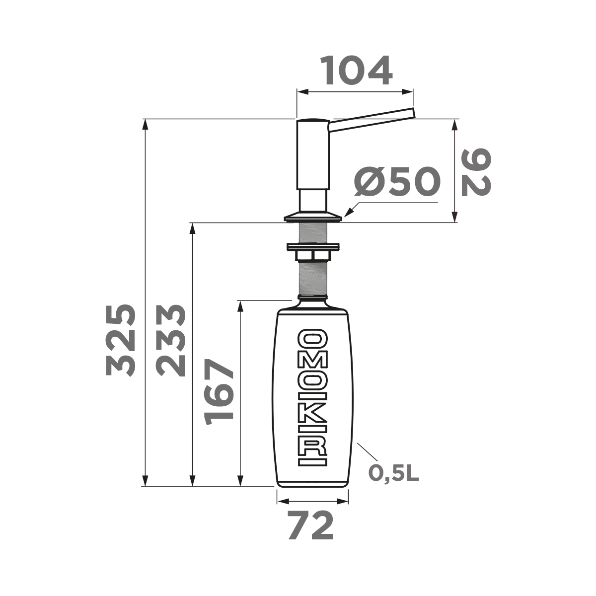 Дозатор Omoikiri OM-02-P — ch