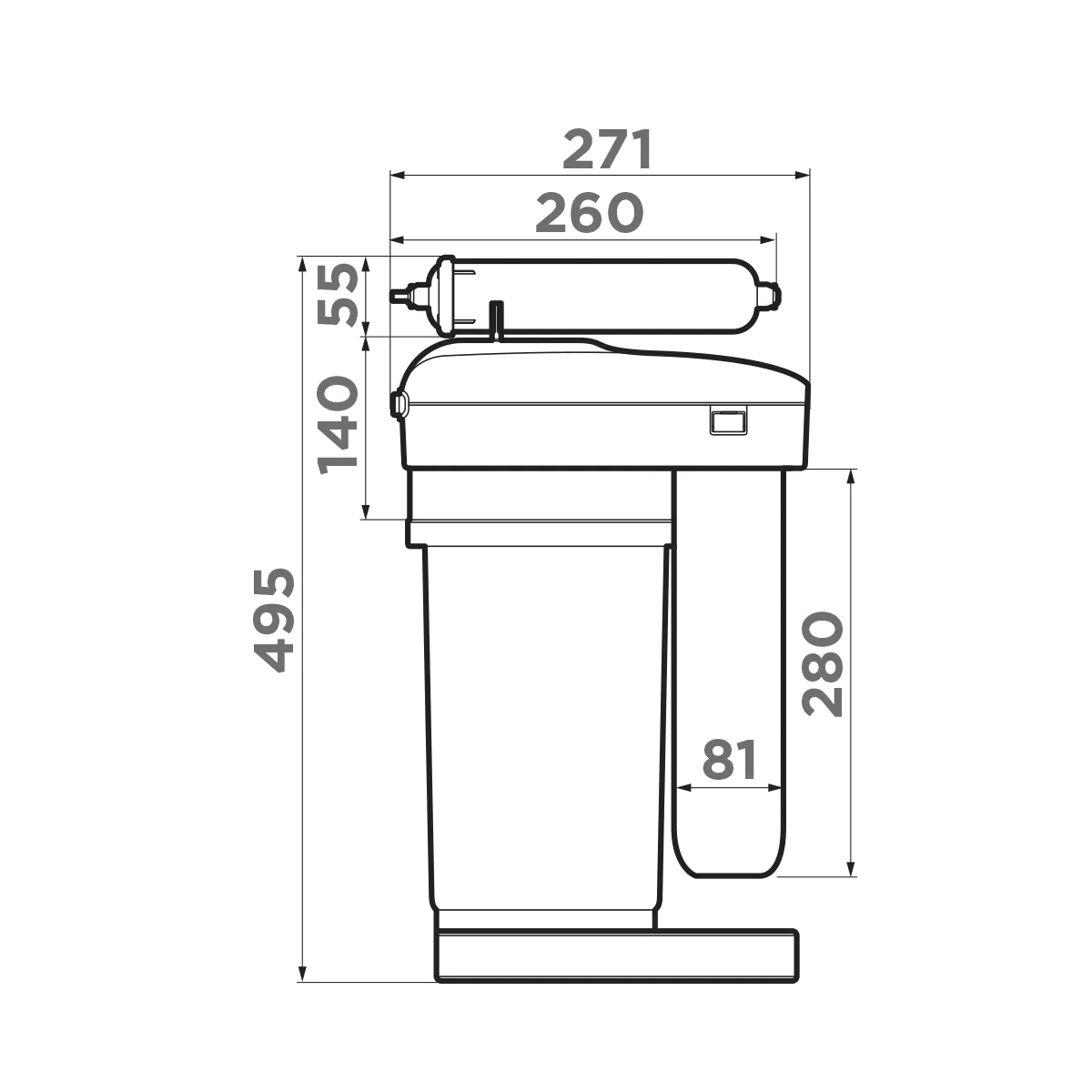 Фильтр для очистки воды Omoikiri Pure Drop 2.1.4S — wh