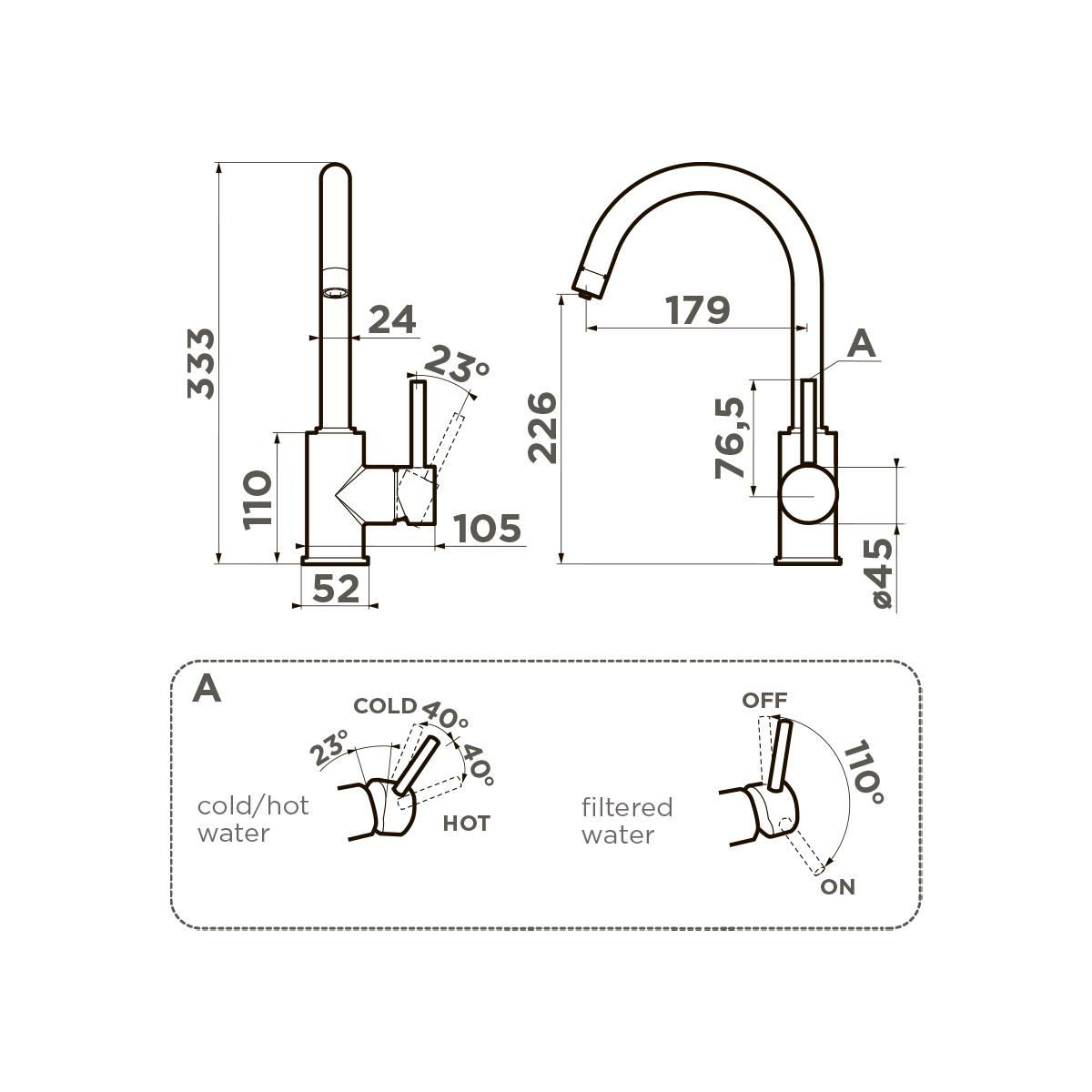 Смеситель для кухни Omoikiri Shinagawa 2 Plus — c