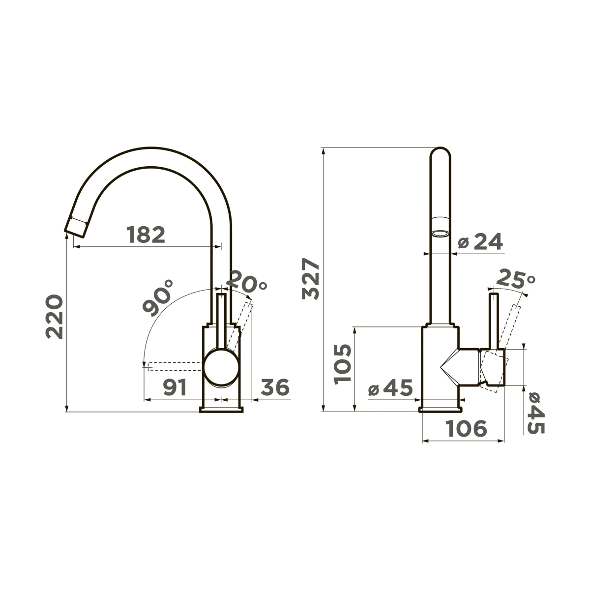 Смеситель для кухни Omoikiri Shinagawa — bl