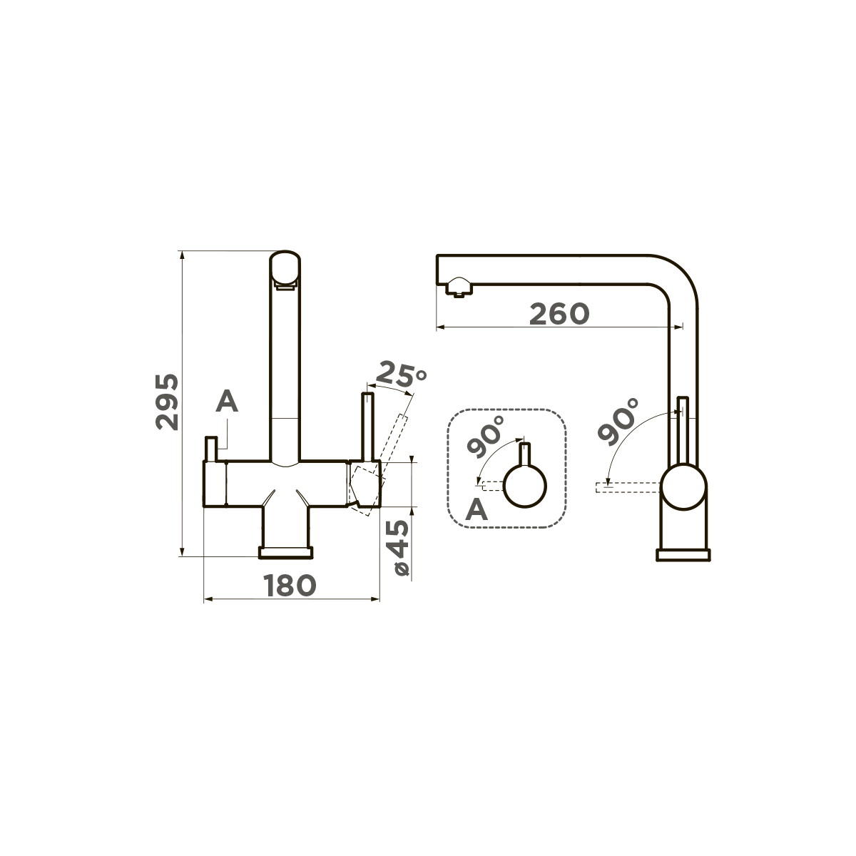 Смеситель для кухни Omoikiri Takamatsu — нерж. сталь