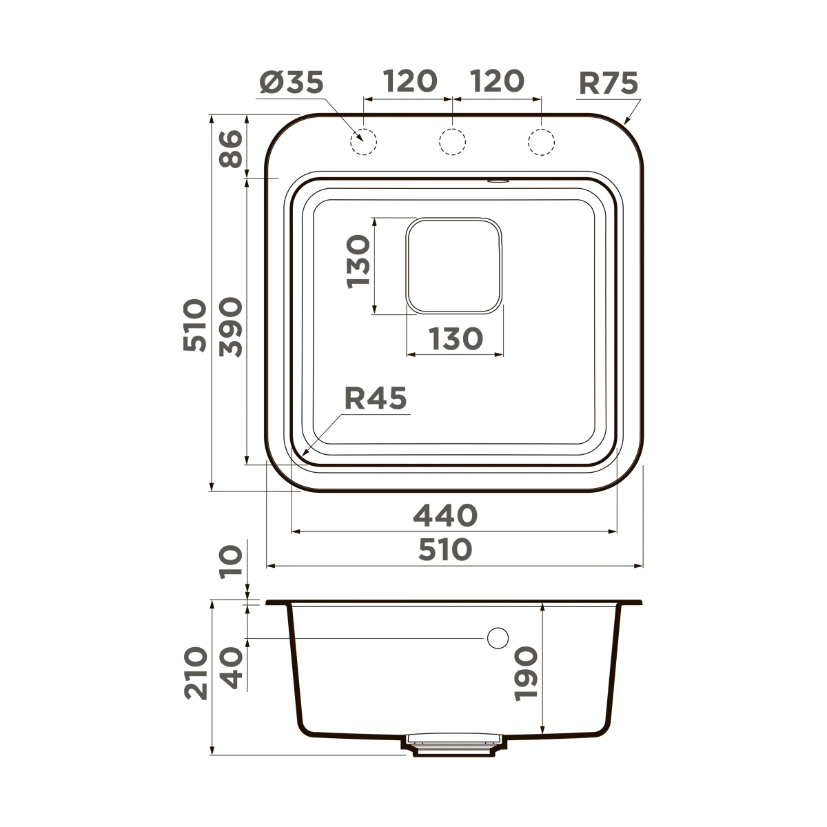 Мойка для кухни Omoikiri Tasogare 51 — bl