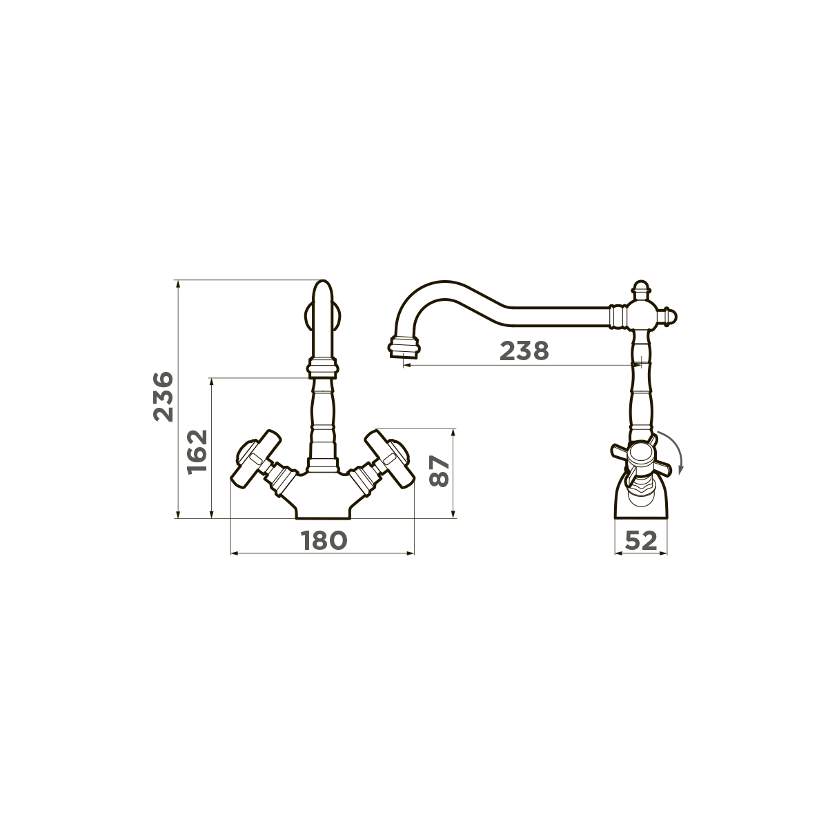 Смеситель для кухни Omoikiri Tokigawa — c
