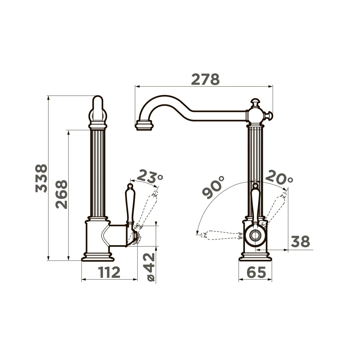 Смеситель для кухни Omoikiri Toshima — ab