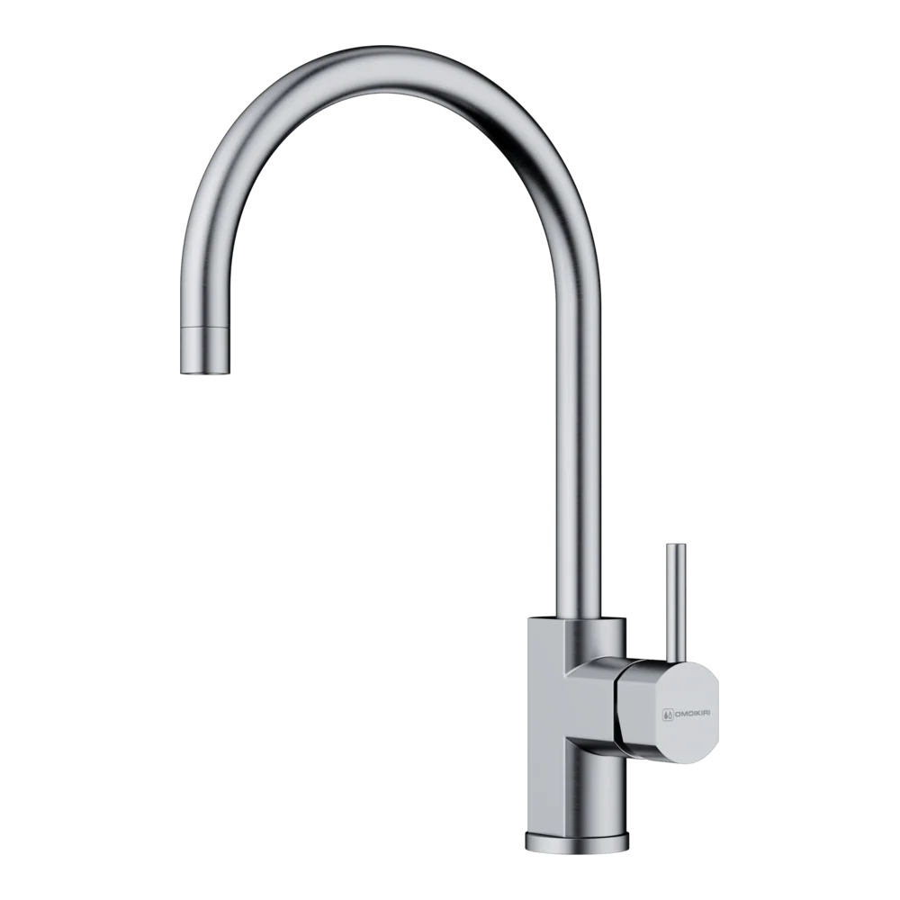 Смеситель для кухни omoikiri wakayama-bn нержавеющая сталь 4994244