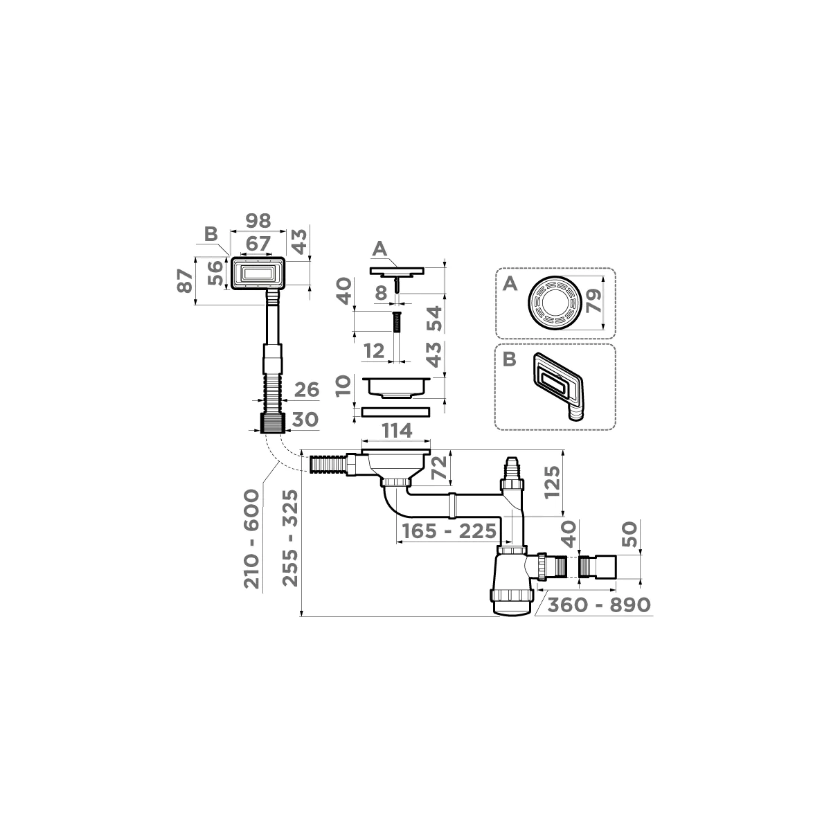 Арматура для мойки Omoikiri WK-1-UN — gb