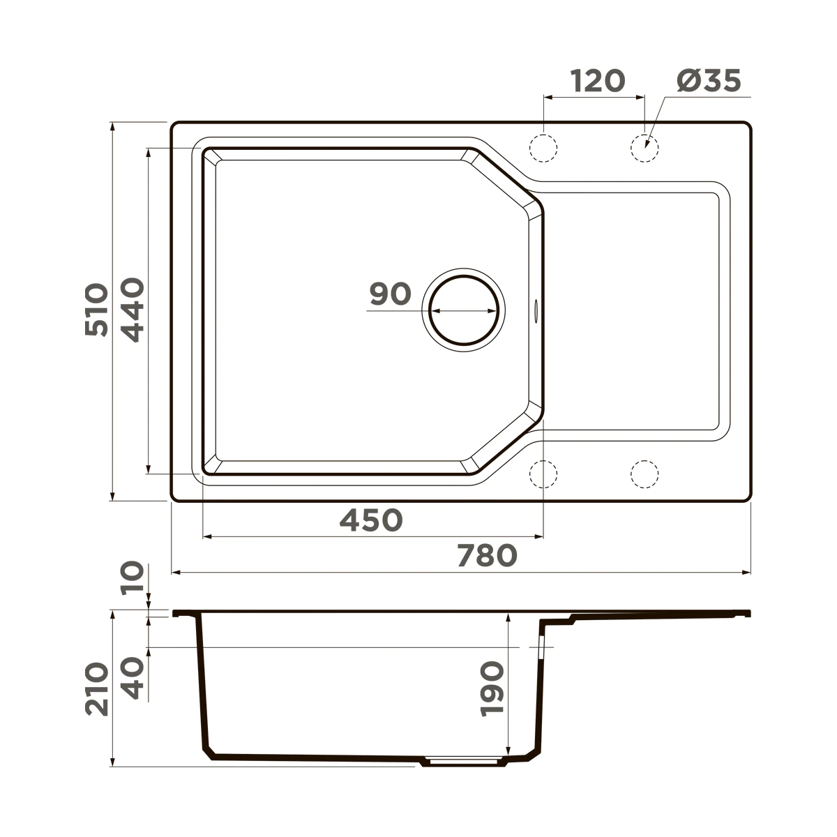 Мойка для кухни Omoikiri Yonaka 78-LB — be