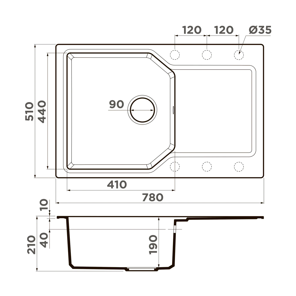 Мойка для кухни Omoikiri Yonaka 78 — be