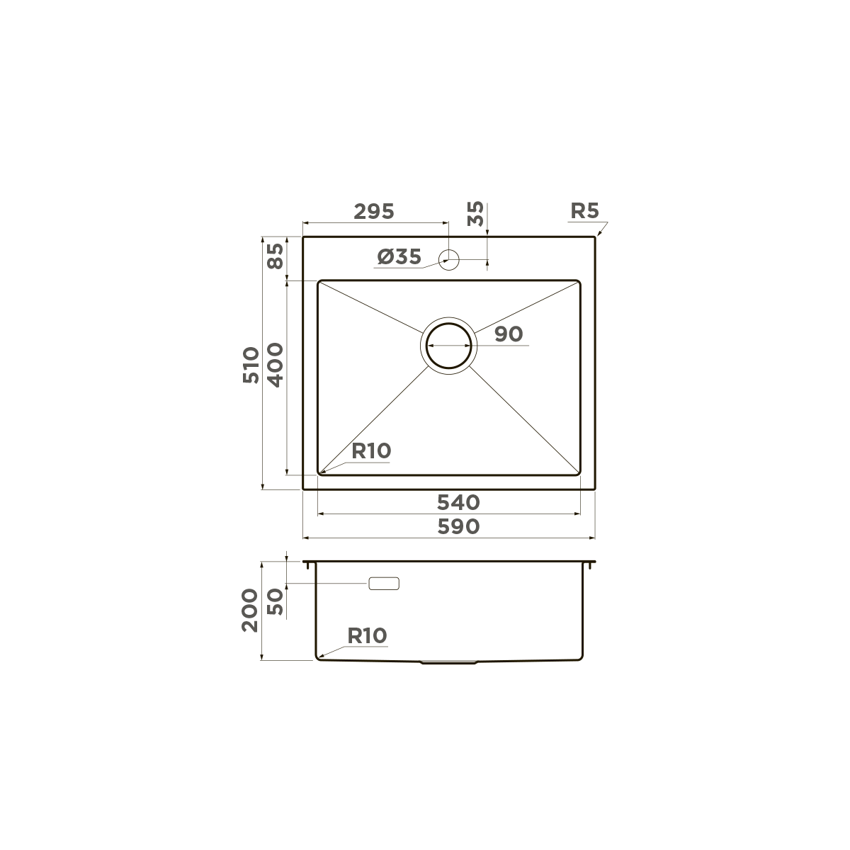 Мойка для кухни Omoikiri Akisame 59 — gm