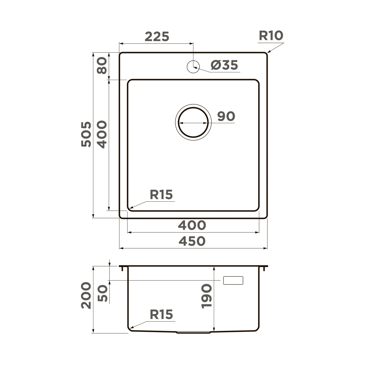 Мойка для кухни Omoikiri Amadare 45 — in