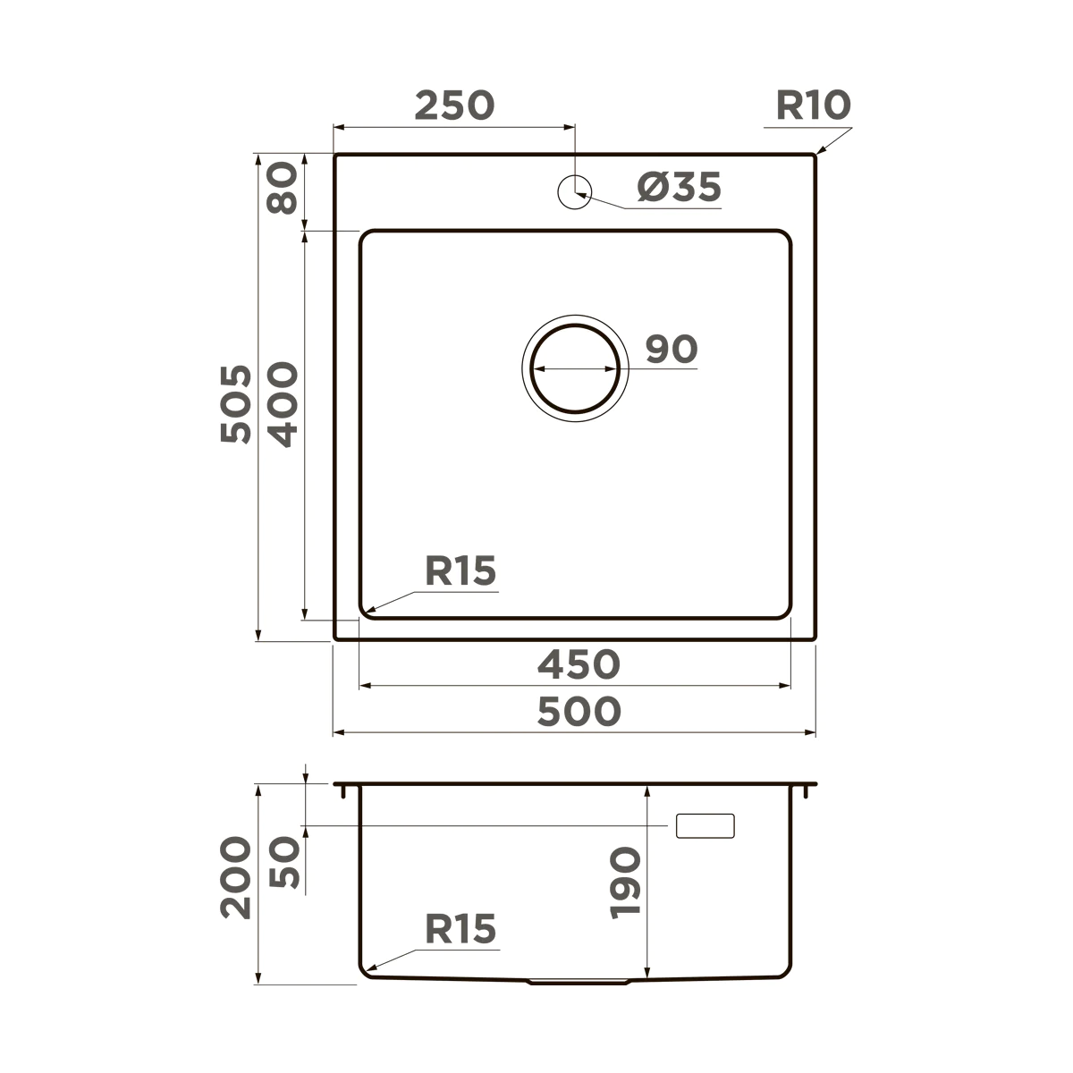 Мойка для кухни Omoikiri Amadare 50 — in