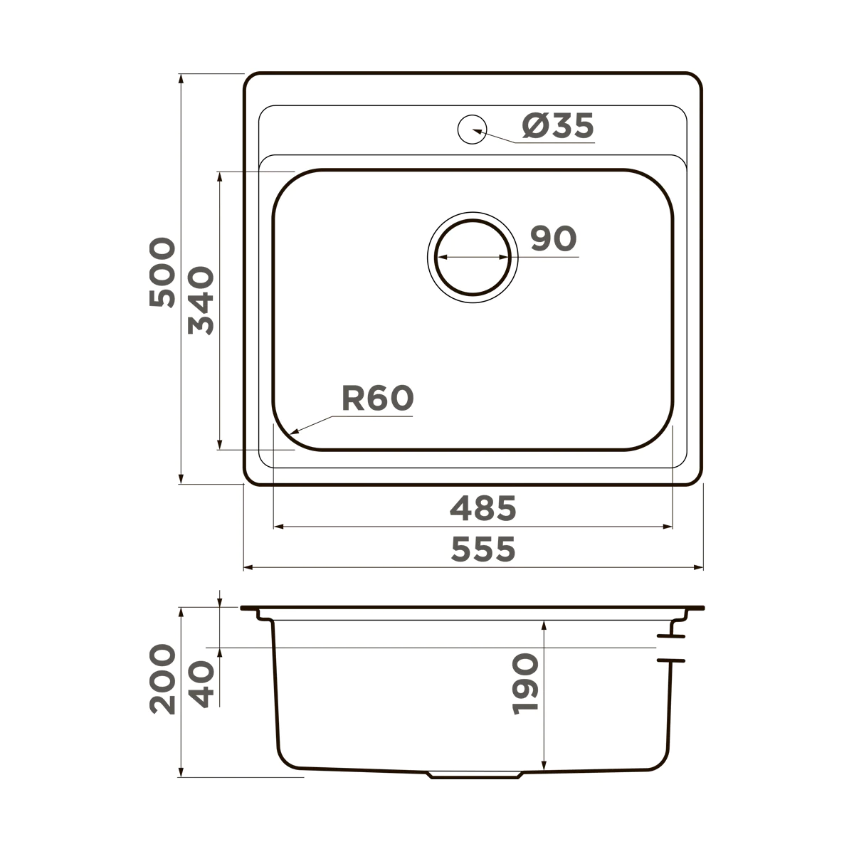Мойка для кухни Omoikiri Ashi 56 — in