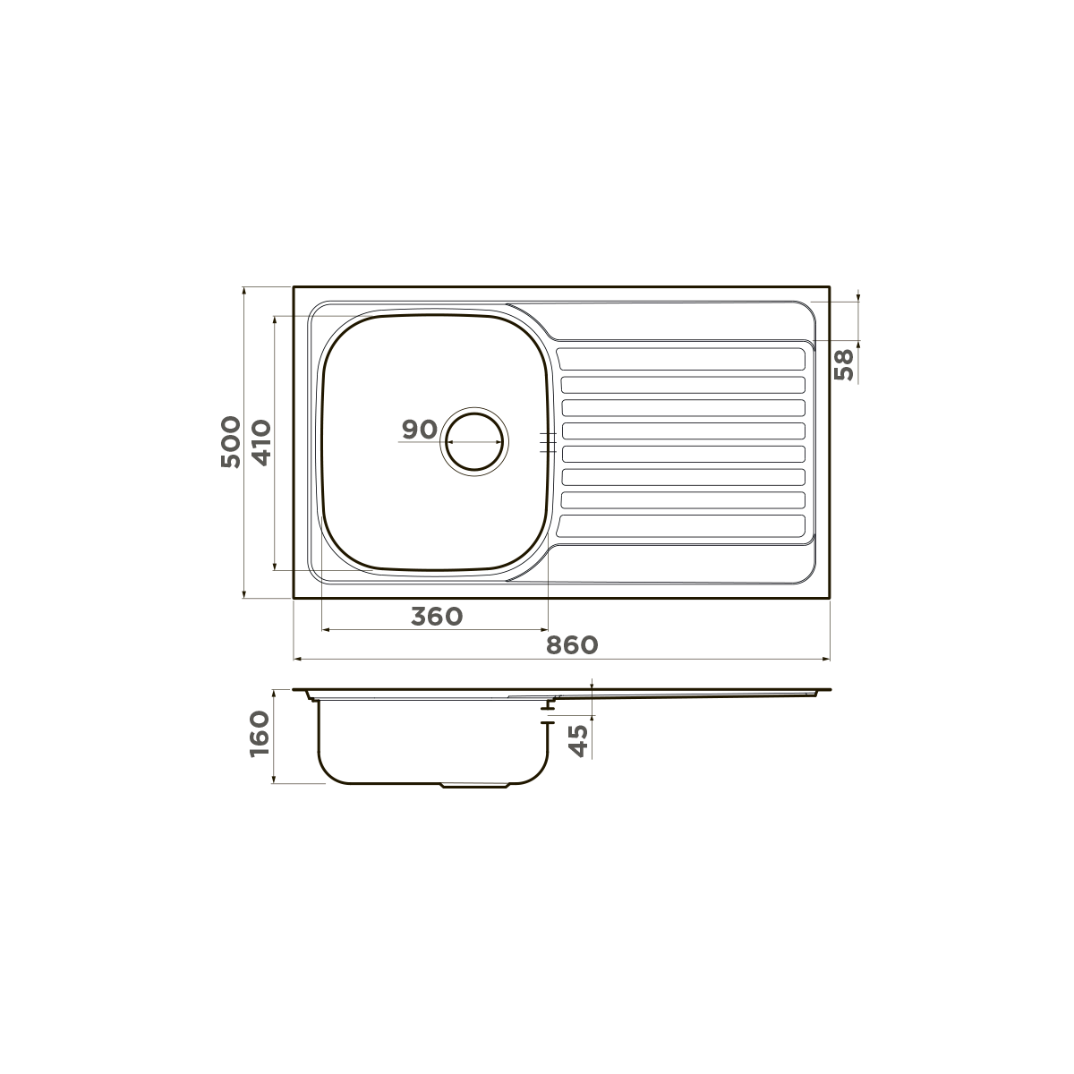 Мойка для кухни Omoikiri Kashiogawa 86 — in