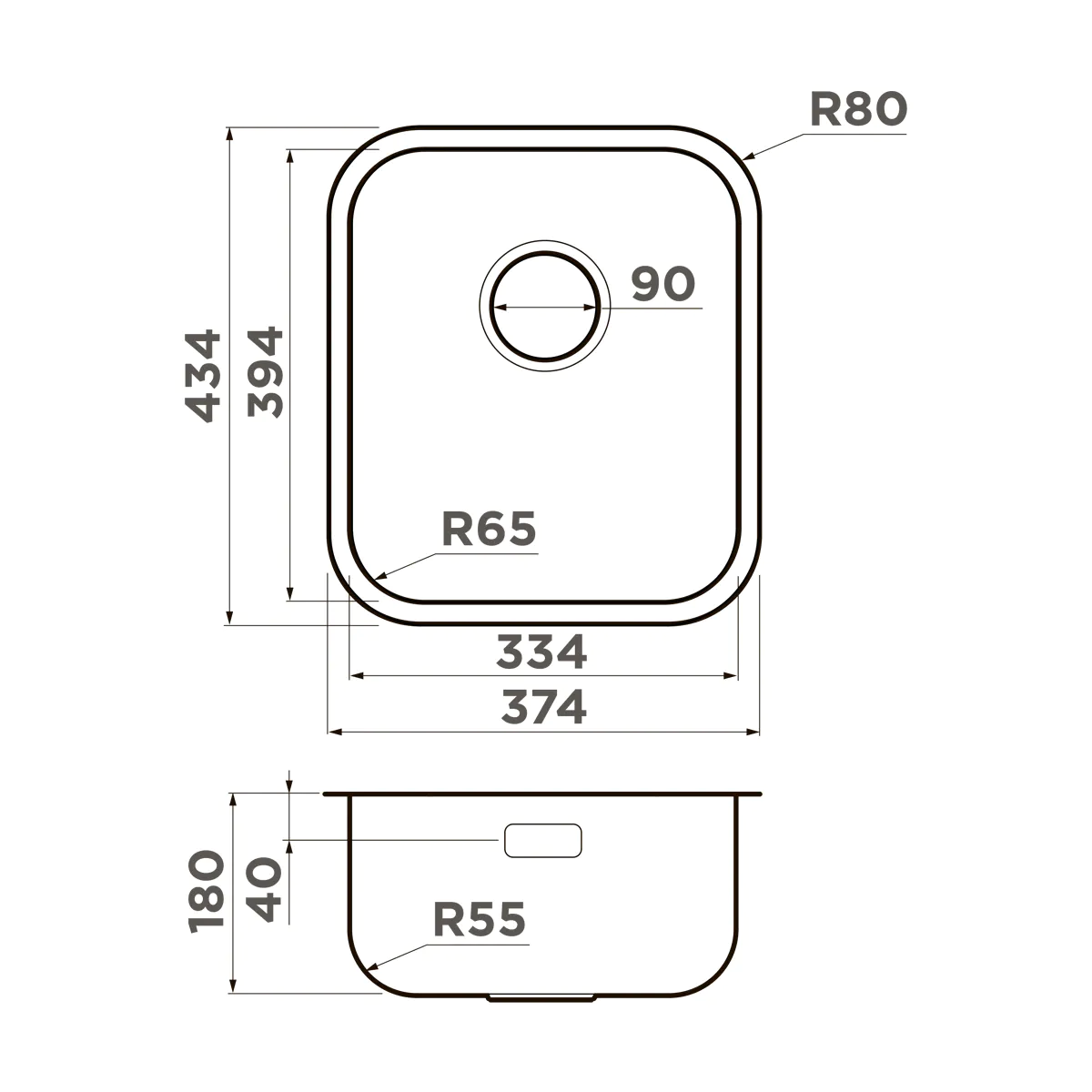 Мойка для кухни Omoikiri Omi 38-U/I — in