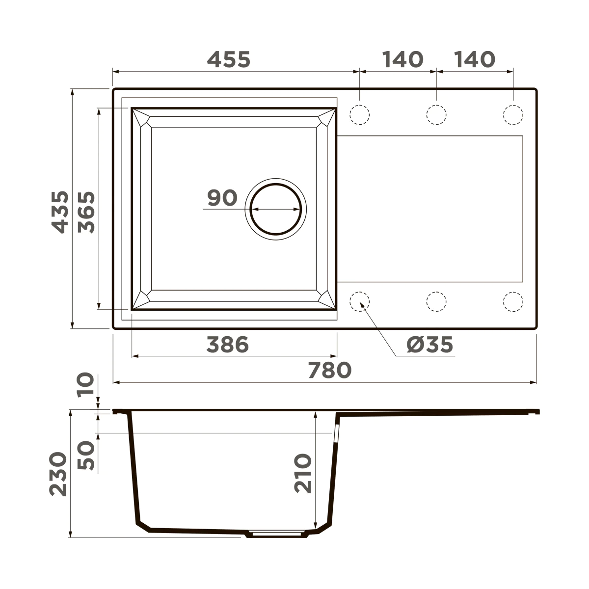 Мойка для кухни Omoikiri Sakaime 78 — ch
