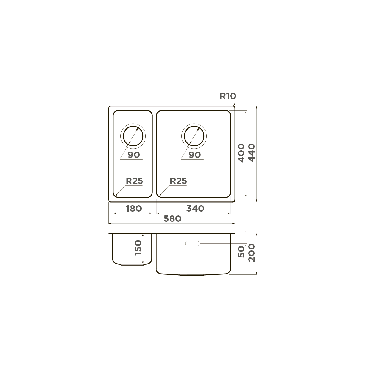 Мойка для кухни Omoikiri Tadzava 58-2-U/I-R — in