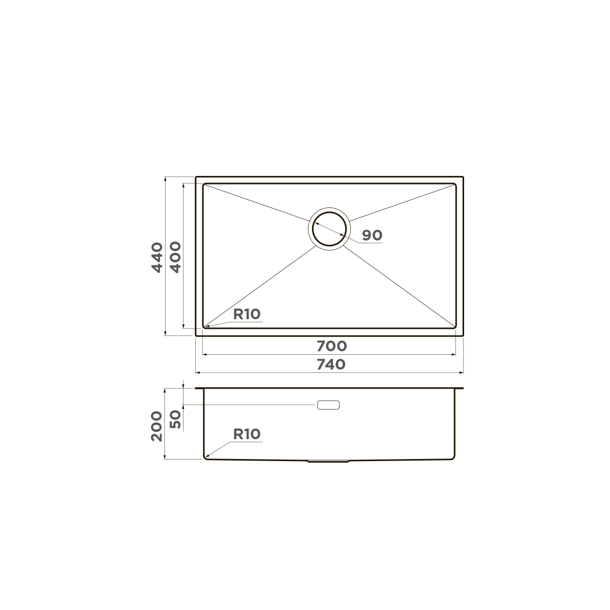 Мойка для кухни Omoikiri Taki 74-U/IF — lg