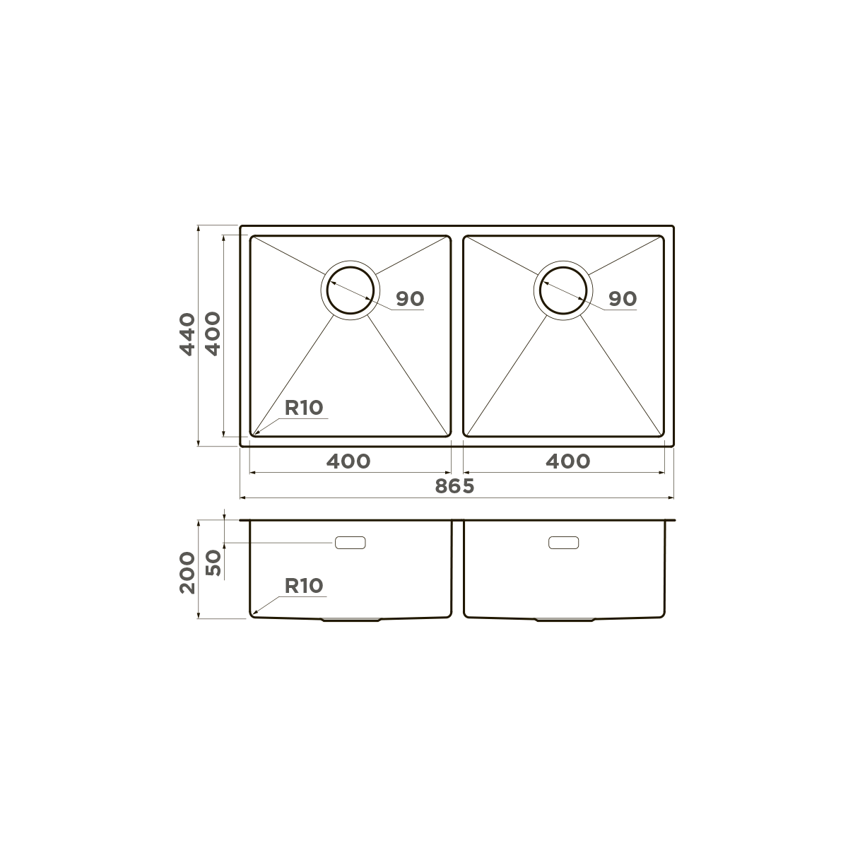 Мойка для кухни Omoikiri Taki 86-2-U/IF — lg