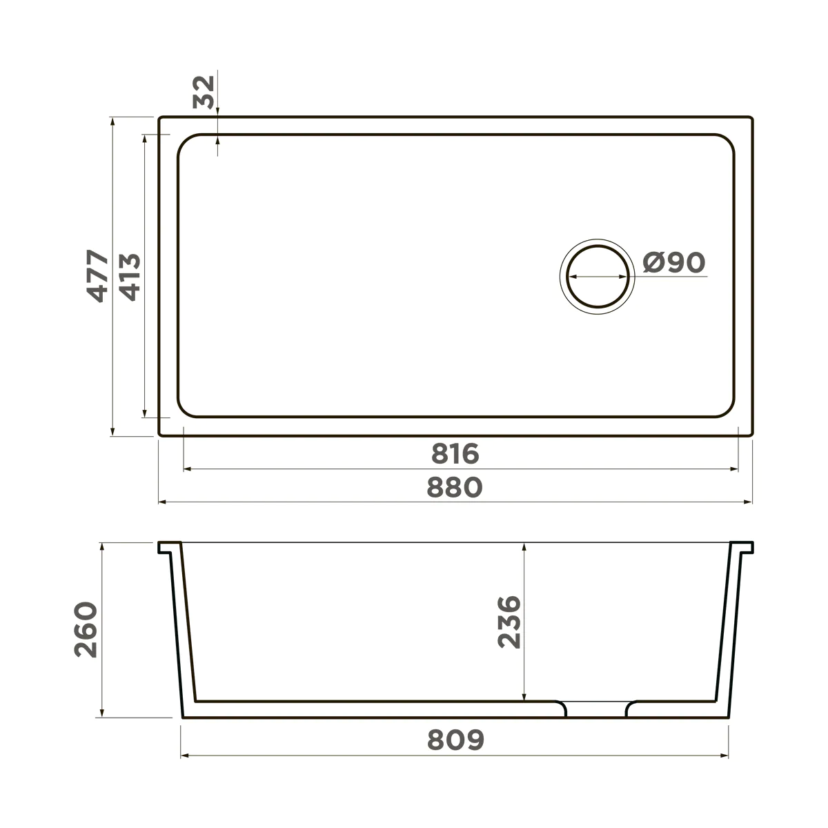 Мойка для кухни Omoikiri Tokara 88-U/I — wh-glossy