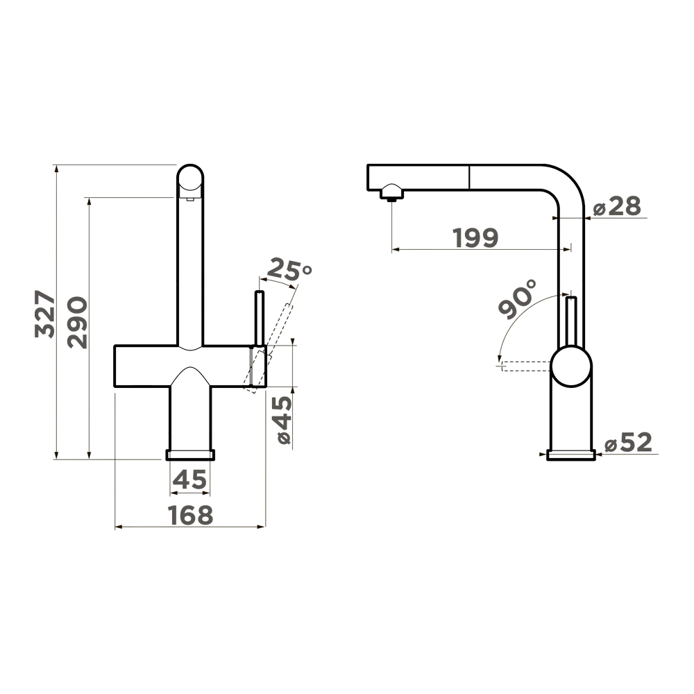 Смеситель для кухни Omoikiri Karatsu-S — gb