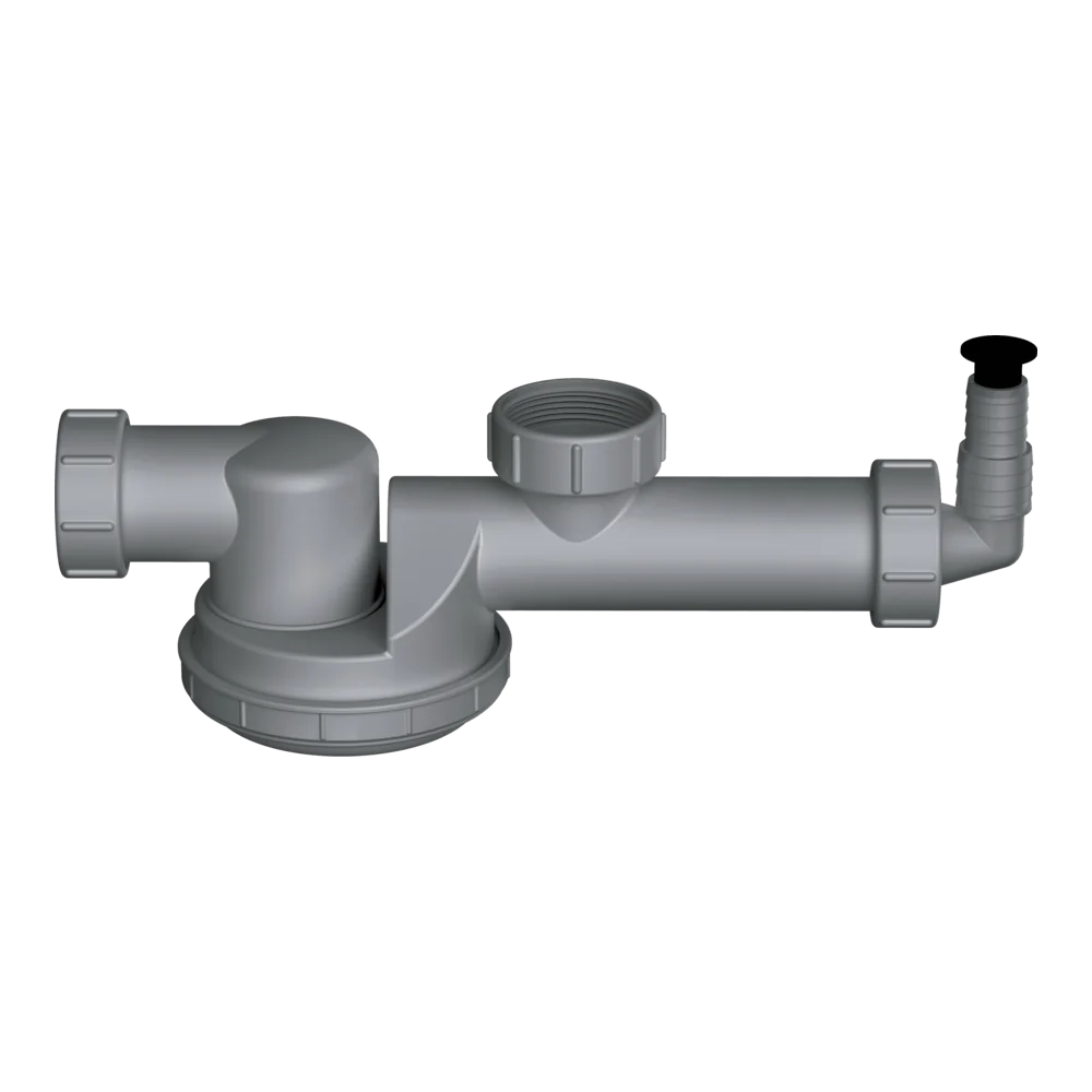 Плоский сифон Omoikiri S-01 — grey