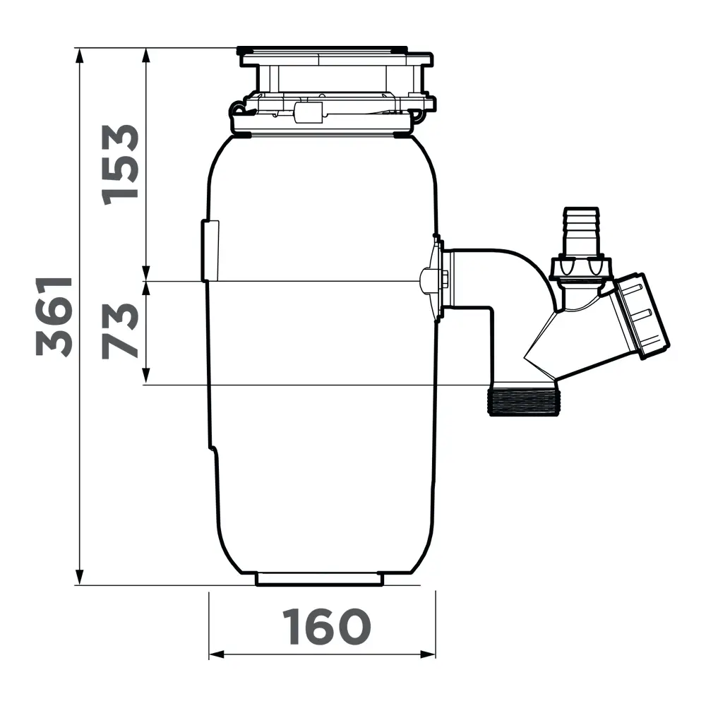 Измельчитель Omoikiri Nagare Light
